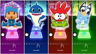 pocoyo 🆚 Omnom 🆚 Baby Shark 🆚 Bluey || Tileshop EDM Rush🎉🎉