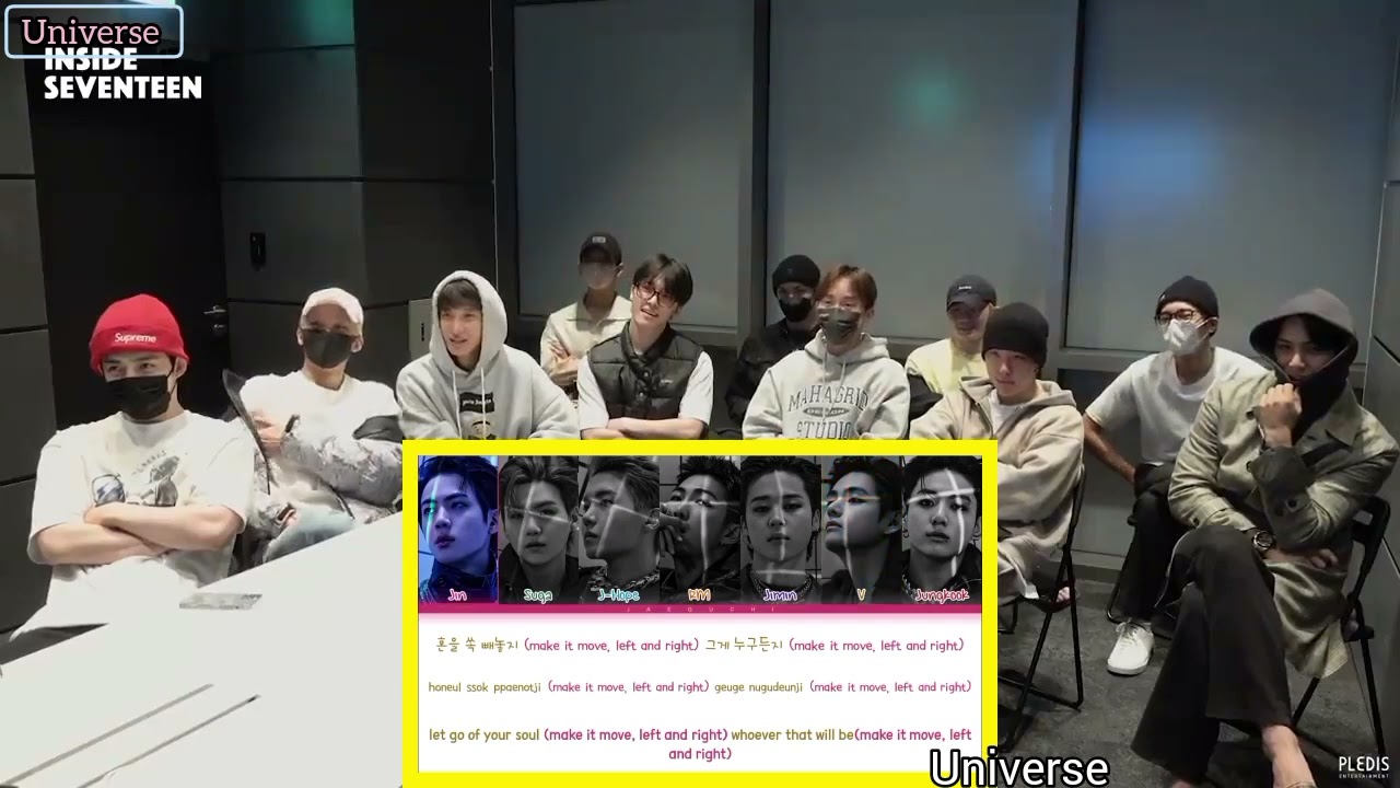 Seventeen Reaction to BTS 'Run BTS' Lyrics [Fanmade 💜]