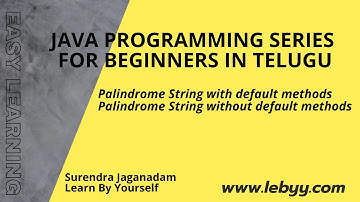 How to Check Given String is Palindrome or Not | JAVA Program to Check String is Palindrome or not