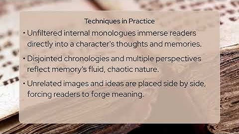 What Literary Techniques Depict Modernist Fragmentation?