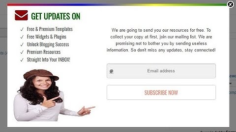 Popup email subscription widget for blogger