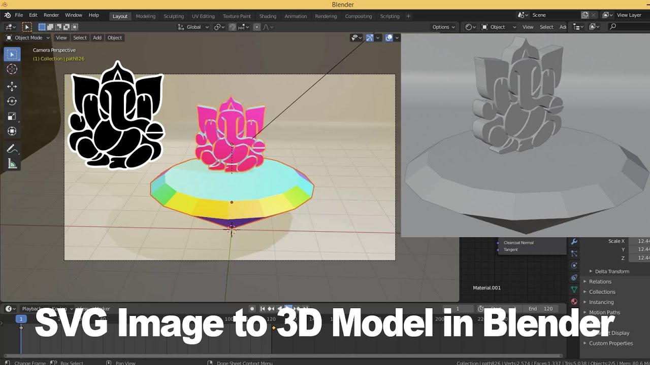 Download How To Create Svg Image To 3d Model In Blender Tutorial Youtube