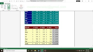 Print preview full screen & page setup in excel