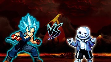 Vegito Unique SSB V5 (New) VS Classic Sans V3 in Jump Force Mugen