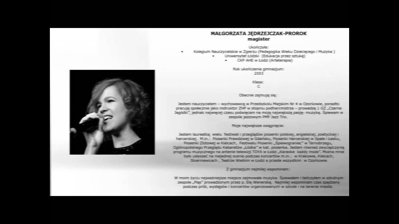 GALERIA ABSOLWENTÓW GIMNAZJUM NR 1 W OZORKOWIE