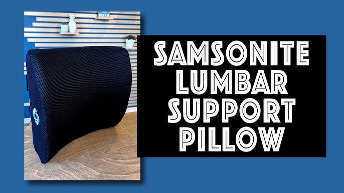 Small Review of SAMSONITE, Ergonomic Lumbar Support Pillow for