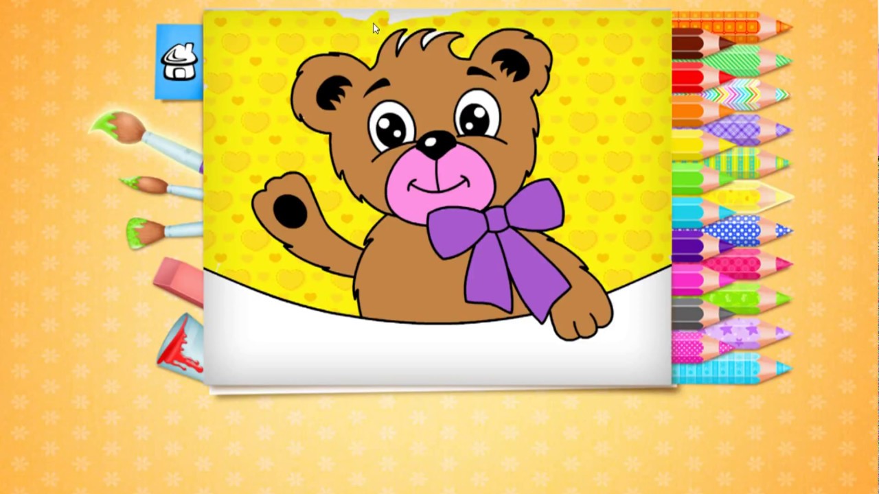 Cute Bear Coloring Pages for Children