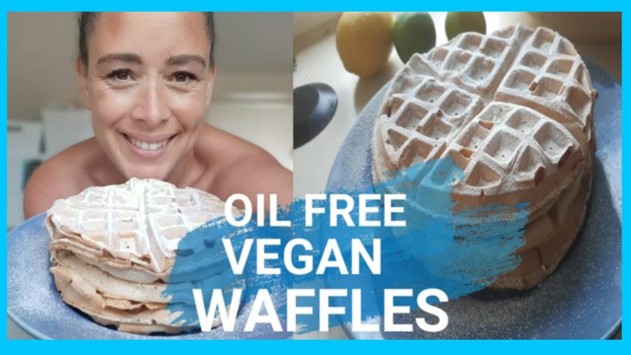 OIL FREE VEGAN WAFFLES CRISPY TASTY & DELICIOUS WAFFLE RECIPE - YouTube