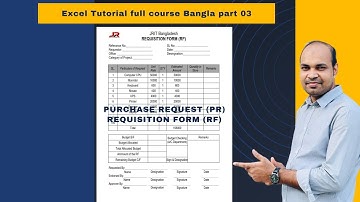 Excel tutorial full course part 03 | Page Design | Purchase Request Form| PR