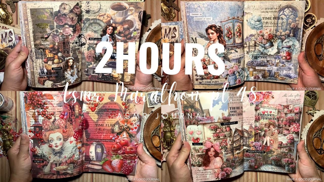 ASMR  Journal Marathon pt48 | 2HOURS | Have a good journal