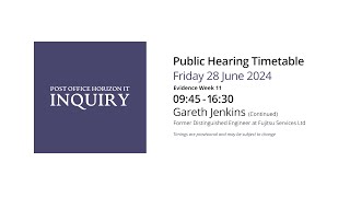 Gareth Jenkins - Day 159 PM (28 June 2024) - Post Office Horizon IT Inquiry