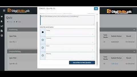 Digiskills Creative Writing Batch 8 Quiz 1 Solution