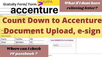 Count Down to Accenture E-sign and Document Upload