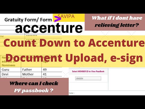Count Down to Accenture E-sign and Document Upload