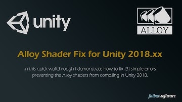 Alloy Shader Framework fix for Unity 2018.xx