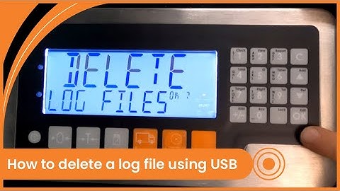 How to delete a log file using USB on an In-Motion axleWEIGHr