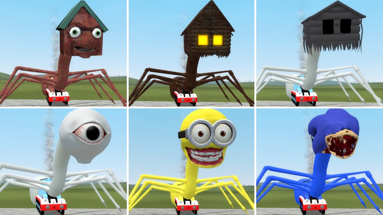 Granny House Train,House Head Train,Minion.exe Train,Water Eye Tower Train,Shin Sonic Train