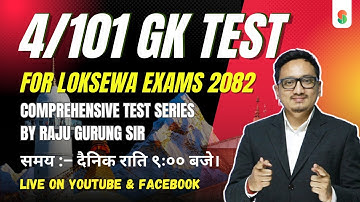 Set 4 - 101 GK Test Series by Raju Gurung Sir | Daily Live at 9:00 PM  @EdusoftAcademy