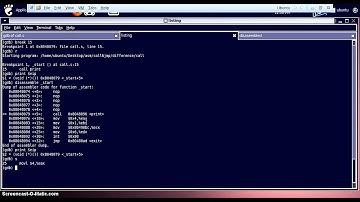 Assembly programming   Calls, with DebuggerGDB