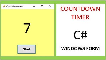 How to make a Countdown Timer C#.NET | C# Tutorial