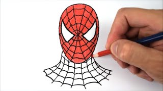 Máscara do Homem Aranha para Colorir - Desenho para Colorir