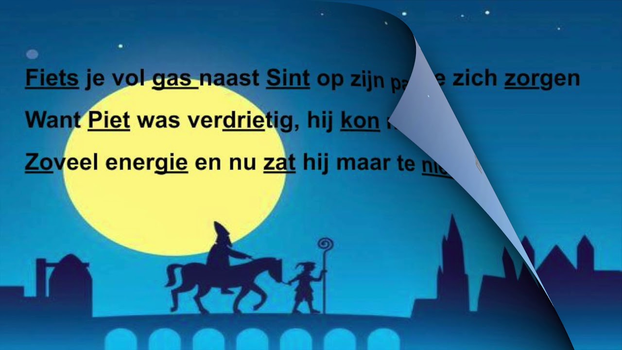 Piet ging uit fietsen - Lange Frans (met tekst) - YouTube