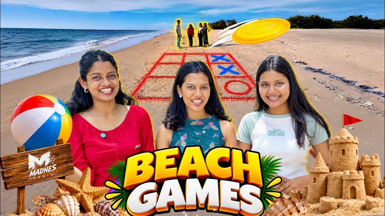 Beach Games Challenge 🤣🌴🌊 | Who Will Win? | Malayalam Fun Challenge | Madnes Media