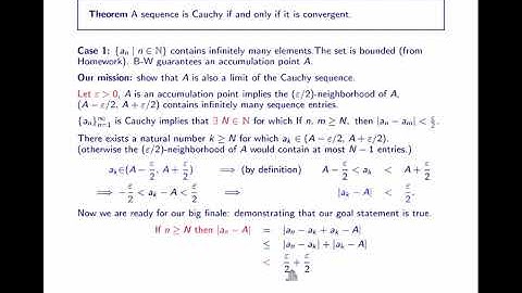 Cauchy Sequences Are Convergent Sequences