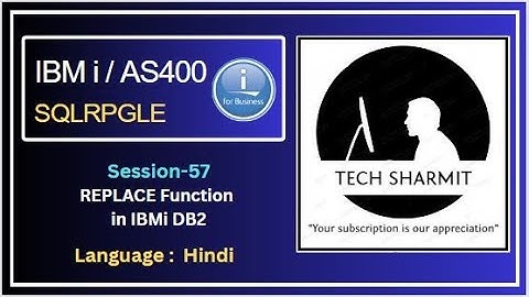 Replace function in db2 sql  | SQLRPGLE | ibmi training | sqlrpgle as400 | db2 | db2 view