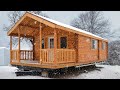 The adirondack  the perfect log cabin on wheels