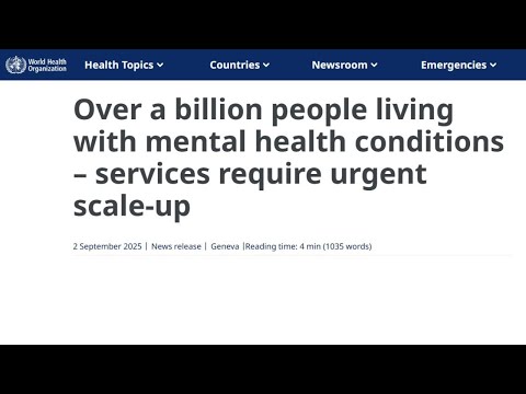 Update On Mental Health Globally 2nd September 2025