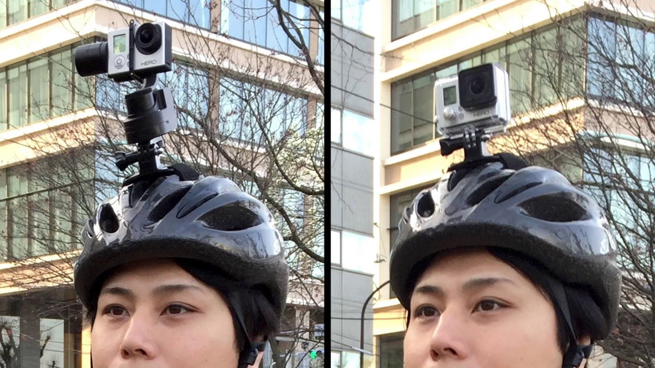 比較動画 Gopro用ウェアラブル3軸32bit電子制御カメラスタビライザー ヘルメットストラップマウント スタビライザーありなしで撮影してみた サンコーレアモノショップ Youtube