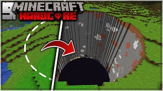 I Mined a HUGE CIRCLE to Bedrock in Minecraft Hardcore...