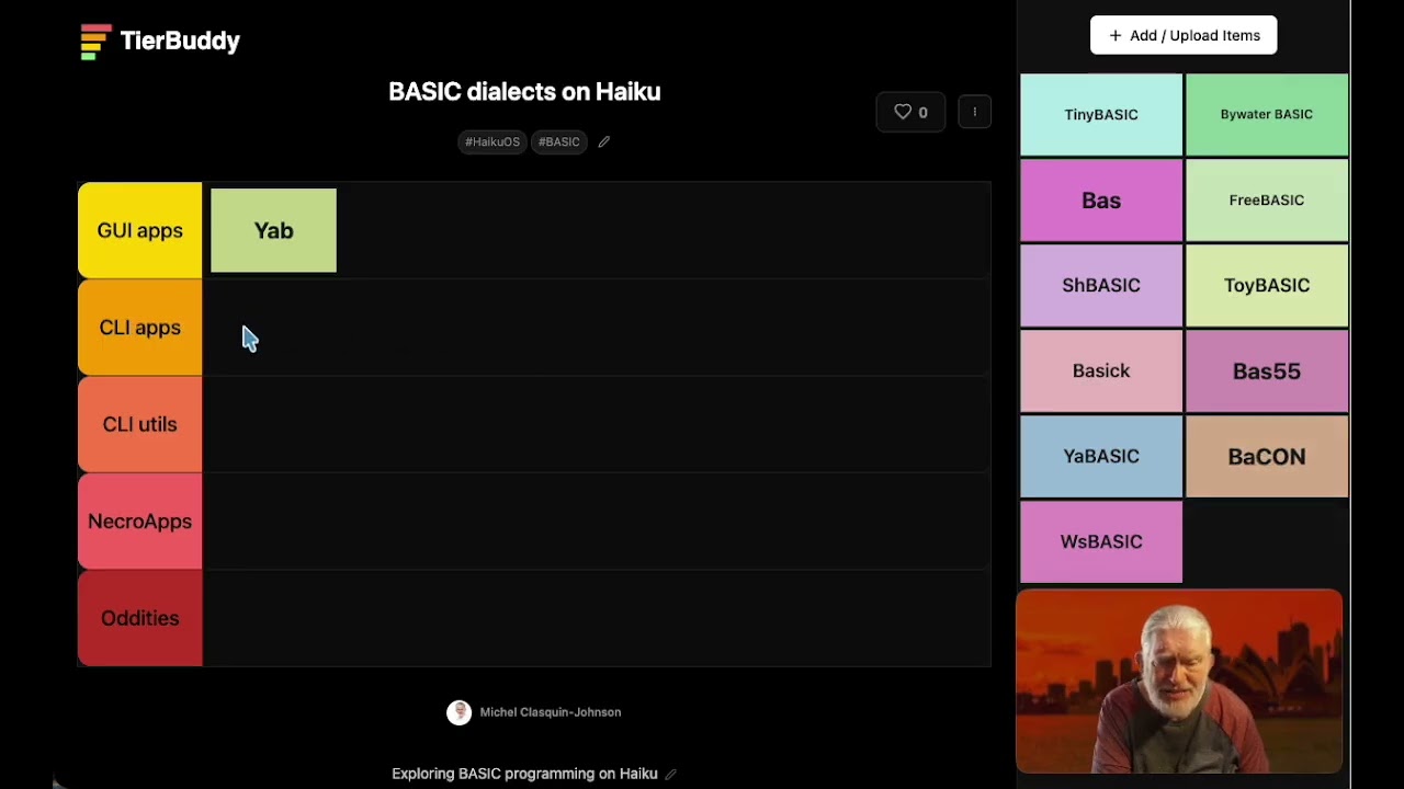 Inside Haiku Apps -  Supplemental - BASIC on Haiku Tier list
