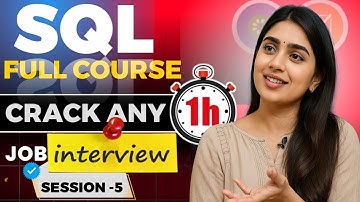✅ Complete SQL Full Course 2025 | SQL Advance Training | Session 5