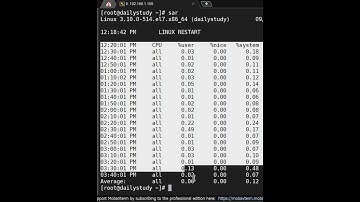 How to see system activity report (SAR) | DailyStudyLinux  #learnlinux #linuxinterviewquestions
