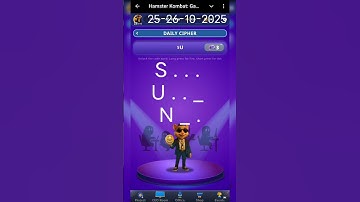 Hamster kombat| Dev Game |Daily Cipher| Solve 1000%| 25-26-10-2025 |#hamsterkombat |