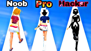Noob vs pro vs hacker in makeover run | android gameplay