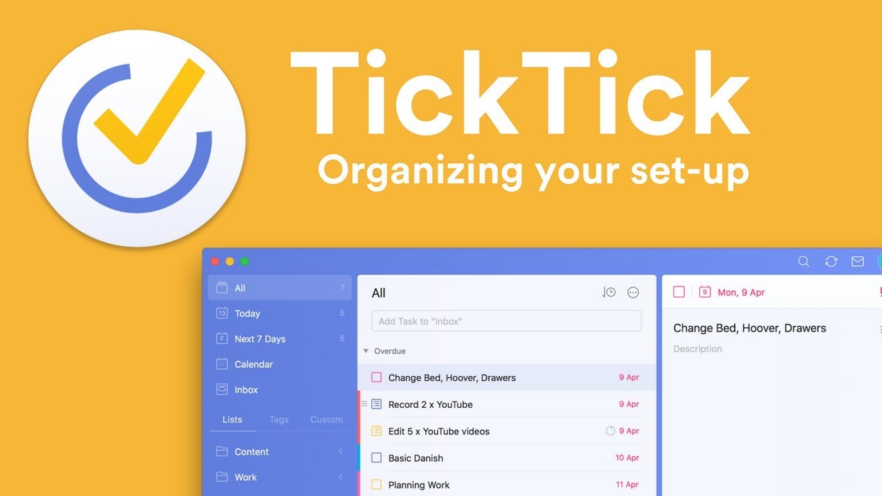 Ticktick How I D Organize Ticktick Youtube