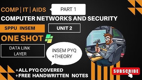 CNS | Unit 2 | Data Link Layer  Networks | SPPU T.E. Comp Sem 5 | Part 1 @Crafters.think_hatch 