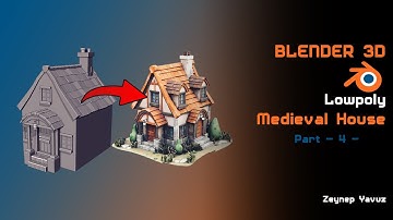 Blender 3D - Lowpoly Medieval House Part-4-