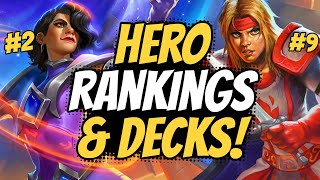 DUELS HERO RANKINGS & Starter Decks! Number 1 WON'T surprise you! | Duels | Hearthstone