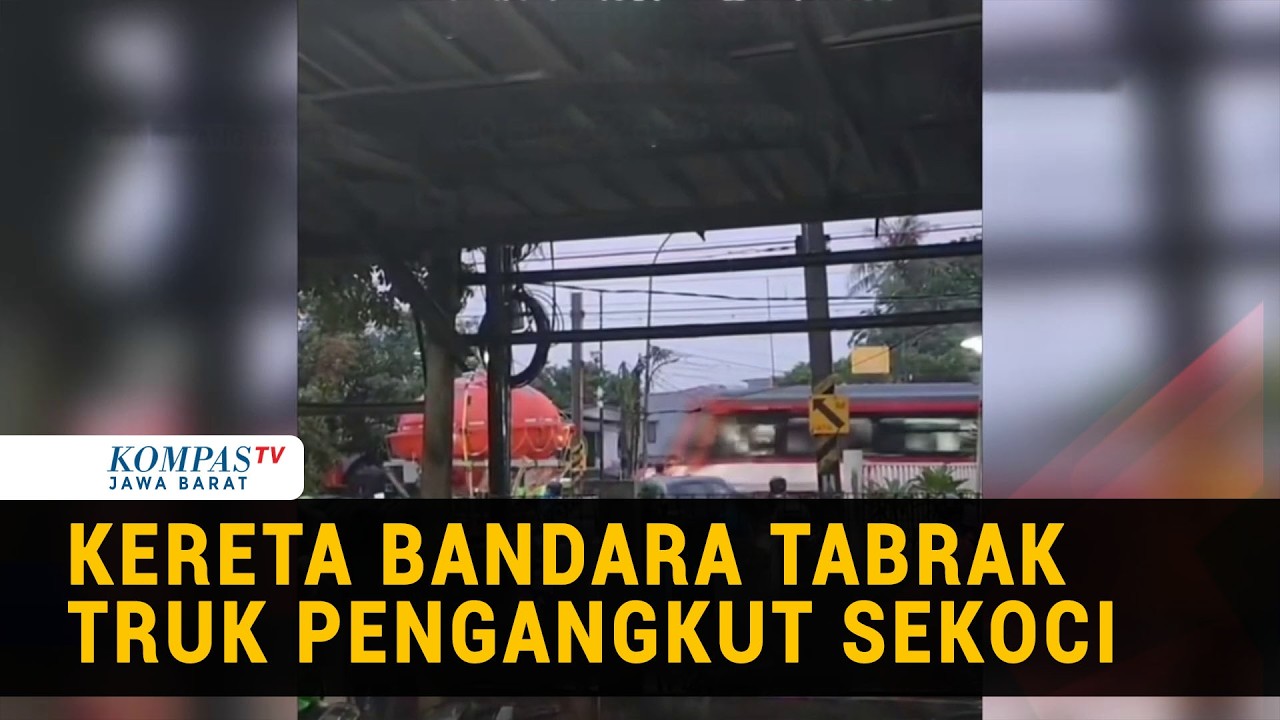 Detik-Detik Kereta Bandara Soetta Tabrak Truk di Perlintasan Poris
