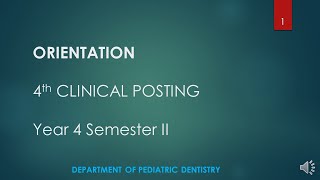 Orientation to Clinical Posting   IV