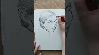 How I Sketch Portraits #shorts