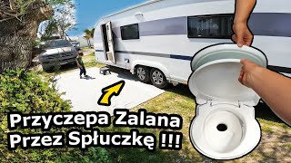 Zwarcie w Spłuczce zalało Przyczepę Kempingową !!!  Czy uda się to naprawić? * Camping Salerno 673