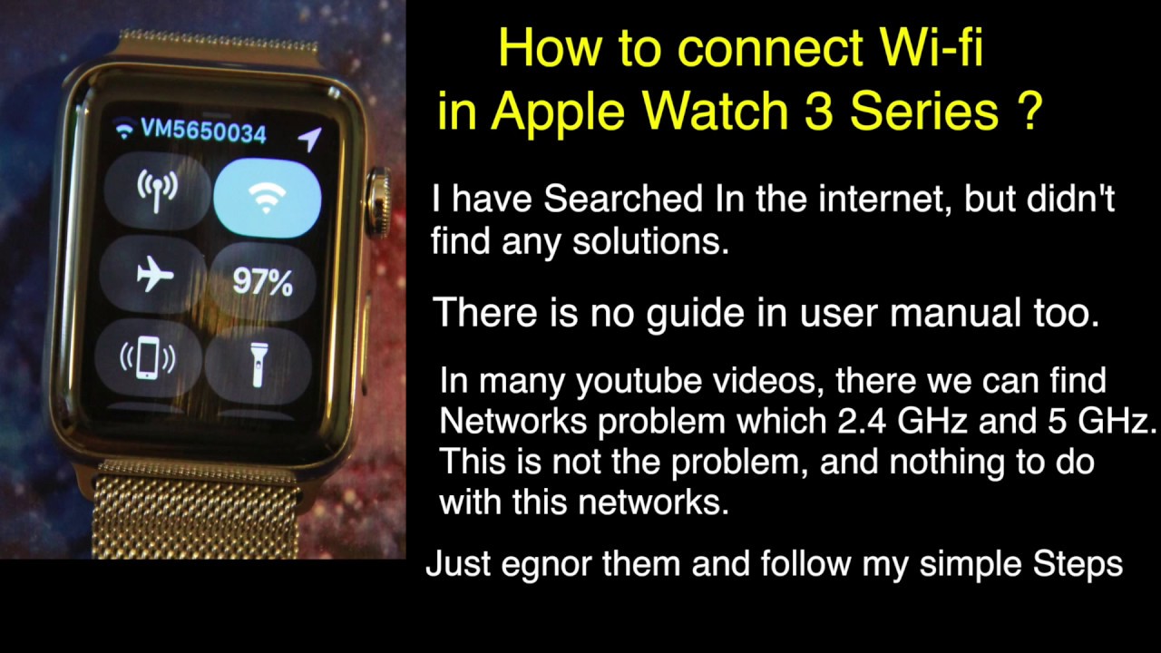 How to Connect Wifi on Apple watch 3,4 or 5 Series - YouTube