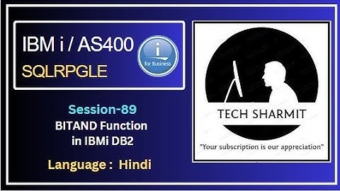 bitand function in db2 sql | SQLRPGLE | ibmi training | sqlrpgle as400 | db2 | ibmi db2 function