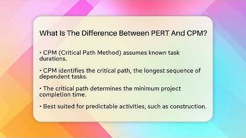 What Is The Difference Between PERT And CPM? - The Time Management Pro