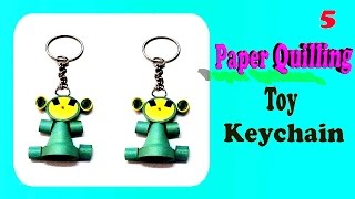 Paper quilling Toy keychain
